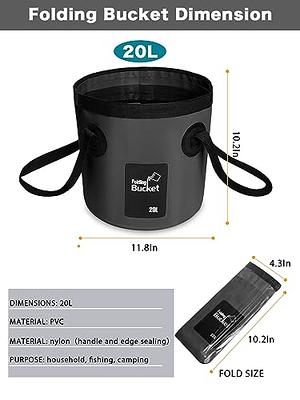 Collapsible Bucket, Esthesia 5 Gallon Bucket Multifunctional Portable Collapsible Wash Basin Folding Bucket Water Container Fishing Bucket for