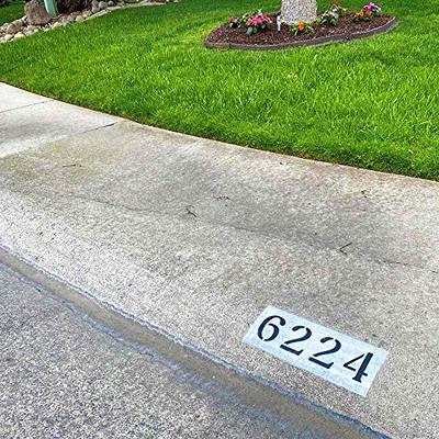 Curb Stencil Kit for Address Painting, All Numbers - 14 Mil Mylar