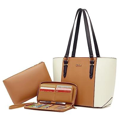 Women Purses Handbags Wallet Sets Shoulder Bags Top Handle Satchel Tote  Purse Work Bag Set With Matching Wallet 3pcs WhitePink - Yahoo Shopping