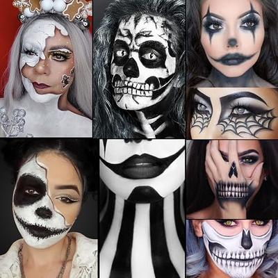 CAHIUYOA White Face Body Paint Makeup Professional Halloween Stage