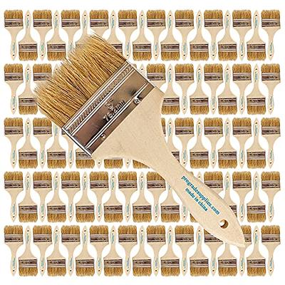 CHIP PAINT BRUSHES Disposable Wide Brush Light Brown 96 Pack 1