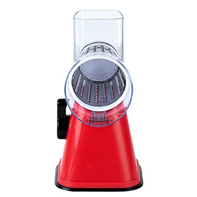 Met Lux Red Rotary Cheese / Vegetable Grater - with 3 Blades - 1 count box