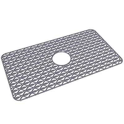 JUSTOGO Silicone Sink Mat, Grey Kitchen Sink Mats Grid Accessory, 2 PCS  Folding Non-slip Sink Protector for Kitchen Bottom of Farmhouse Stainless