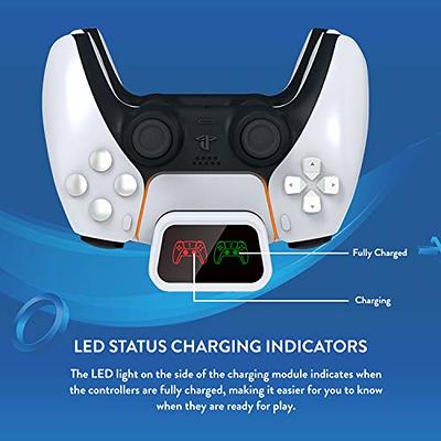 PowerA Twin Charging Station for Dualsense Wireless Controllers, Charge,  Sony PlayStation, PS5, Officially Licensed