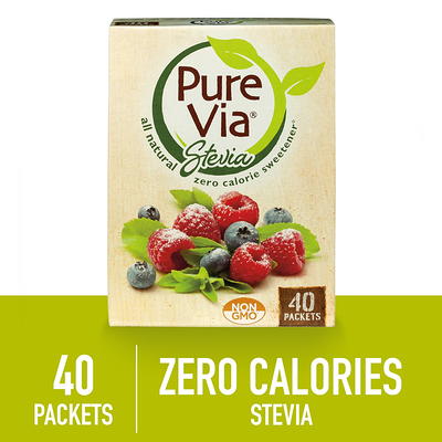 Pure via - All Natural Stevia Sweetener Packets, Zero Calorie, 800 Ct 