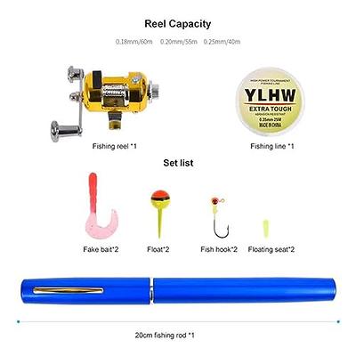 Mekek Fishing Rod Reel Combo Set Mini Telescopic Portable Pocket