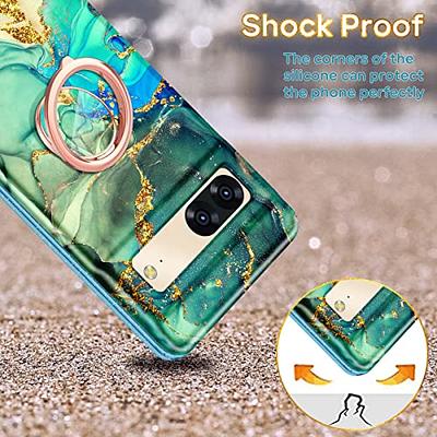  for Google Pixel 7A Case, Full Body Heavy Duty Rugged  Shockproof Protective Phone Cover with Lanyard Strap, Tempered Glass Screen  Protector and Camera Lens Cover, Mint Green : Cell Phones 