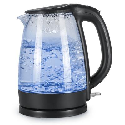 Elite Gourmet 1-liter Electric Glass Water Kettle, Black