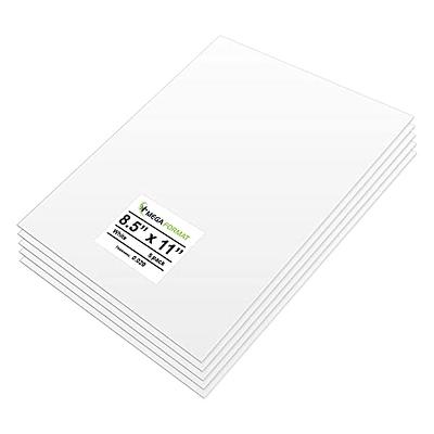 Mega Format White Polystyrene Flexible Plastic Board Sheet, Plastic Sheets for Crafts, 85 x 11 (020 Thick) Styrene Sheet, Plasticard, Craft