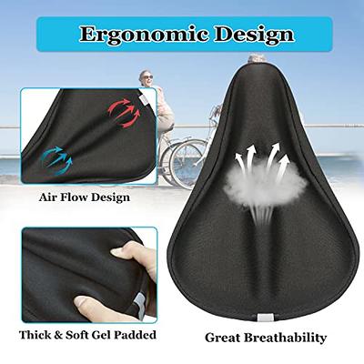 Bikeroo Bike Seat Cushion - Padded Gel Bike Seat Cover, Compatible with  Peloton, Adjustable for Men & Womens Comfort on Stationary Exercise,  Mountain