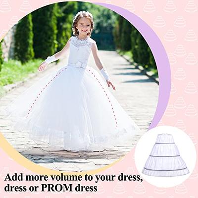 Children Petticoat 3 Hoops Flower Girl Underskirt Kids A-Line Support  Crinoline