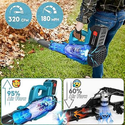 WORKSITE Powerful Leaf Blower Vacuum Cleaner Snow Dust Air Garden Blowers  4.0Ah Battery 20V Portable Handheld Cordless Blower,Lawn & Garden Tools