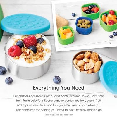 LunchBots Medium Trio II Snack Container - Divided Stainless Steel Food  Container - Three Sections for Snacks On The Go 