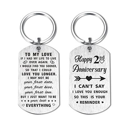 7th Year Tally Marks Copper Wedding Anniversary Keychain Gift Idea for Wife  or Husband - 7 Years Wedding Themes Seventh Handmade, Him or Her