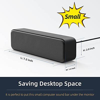 Jeecoo M20 Computer Speakers for PC Desktop Monitor, Bluetooth V5.3 PC  Sound Bar - Wired USB-Powered, Superb Stereo Sound, with Gradient RGB  Lighting