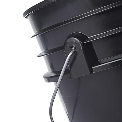Consolidated Plastics 3.5 Gallon Black Food Grade Buckets + Black Gamma  Seal Lids, BPA Free Container Storage, Durable HDPE Pails, Made in USA (3