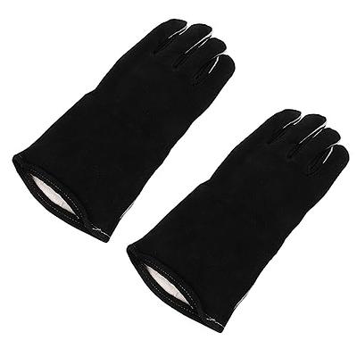 Yardwe 1 Pair Anti Scald Gloves BBQ Hand Gloves Cooking Mitts Black  Barbecue Gloves Thick Cooking Gloves Grilling Pads Oven Gloves Oven Glove  Accessories Thicken Cowhide - Yahoo Shopping