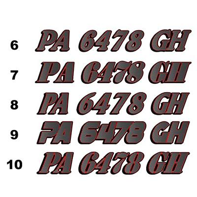 Custom Boat Registration Numbers