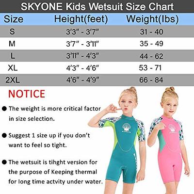 Wetsuit Kids Shorty Neoprene Thermal Diving Swimsuit 2.5MM for Girls Boys  Child Teen Youth Toddler, One Piece Children Rash Guard Swimming Suit UV  Protection Sunsuit for Surfing (Girl Green, L)