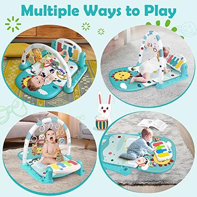 Baby Einstein Kickin' Tunes 4-in-1 Baby Activity Gym & Tummy Time Play Mat  with Piano, 0-36 Months, Multicolor 