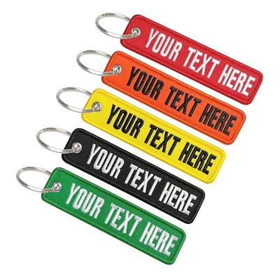 MVCEN Custom Embroidery Keychain, Personalized Keychain 1 PC, Car Key  Chains for Men Double Side, Cute Keychains for Women