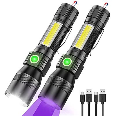 2pack Led Magnetic Flashlights High Lumens Rechargeable, 100000