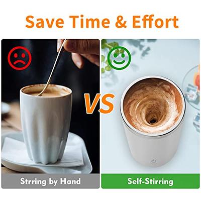Mug Auto Self Stirring Magnetic Stainless Steel Coffee Milk Smart Mixing  Cup US