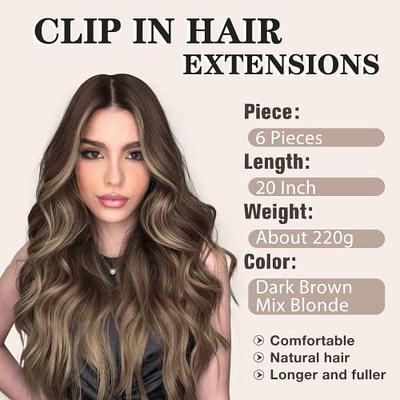 Colorful Long Curly Wavy Hair Pieces Synthetic Clip In Hair