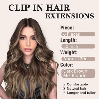 20 inch Clip in hair extensions Fake Hair Synthetic Hair 20 inch