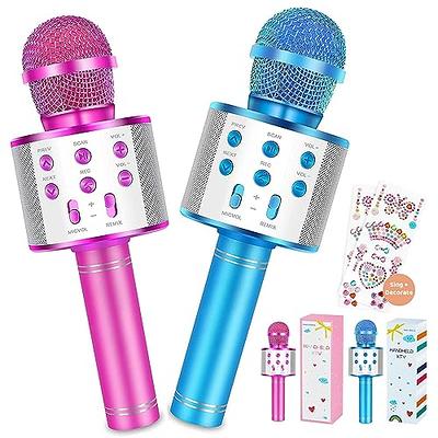 KONNAO Karaoke Microphone for Kids, 5-in-1 Wireless Handheld Kareoke Mic  Speaker for Singing, Karaoke Machine for Adult with 2 Independent Package,  DIY Stickers, Gifts for Birthday Party - Yahoo Shopping