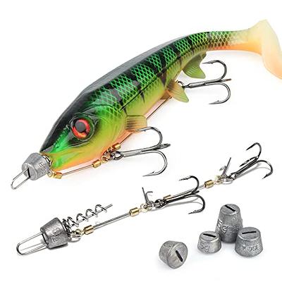 Spinpoler Fishing Lure Shad Paddle Tail Swimbaits Double Color