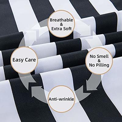 Best Season Queen Size Stripe Sheet Set-4 Piece Super Soft Microfiber  Bedding-Deep Pocket, Stain, Fade & Wrinkle Resistant(Black&White) - Yahoo  Shopping