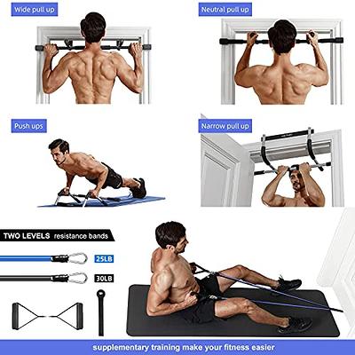 TOPOKO Upgrade Pull Up Bar for Doorway, Max Capacity 440 lbs Chin Up Bar,  No Screws Portable Upper Body Fitness Workout Bar, Strength Training Door