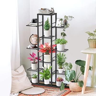 iDavosic.ly 10 Tier 12 Potted Metal Plant Stand for Indoor Outdoor