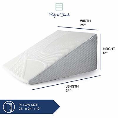 PharMeDoc Bed Wedge Pillow - Orthopedic Pillow for Acid Reflux & Pain -  Elevating Leg Rest - (25 x 24 x 12 inches) 