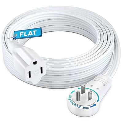 Woods SlimLine 2241 16/3 Flat Plug Indoor Extension Cord 8-Foot 3 Outlets  Right Angled Plug Space Saving Design UL Listed