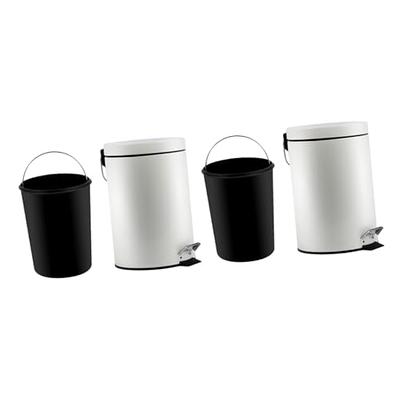 Nipogear Slim Round Plastic Small Trash Can Wastebasket 1.5Gallons Garbage  Container Bin (B-Black, 1.5 Gallons) - Yahoo Shopping
