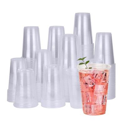  FOCUSLINE 100 Pack 16 oz Clear Plastic Cups, Disposable Cups  Large Reusable Plastic Tumblers, Heavy-duty Clear Hard Plastic Cups 16 Ounce  for Wedding Party, Thanksgiving, Halloween, Christmas : Everything Else