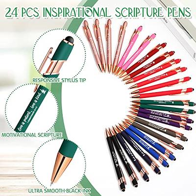 Estune 48 Pcs Bible Pens Notepads Gifts Set 24 Bible Ballpoint Pen 24 pcs  Bible Notebook Inspirational Quotes Christian Pens Bible Journal for Women  Motivational Christian Gifts (Classic Style) - Yahoo Shopping