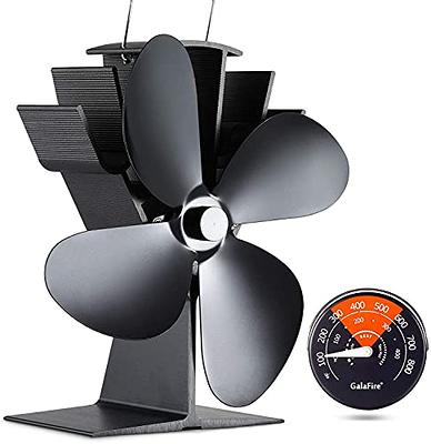  gohantee Fireplace Stove Fan 5-Blades, Silent Motors Heat  Powered Stove Fan Circulates Warm/Heated Air Eco Stove Fan with  Thermometer, for Gas/Pellet/Wood/Log Stoves : Home & Kitchen