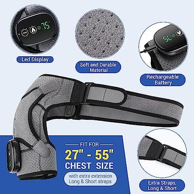 Heated Shoulder Wrap Brace With Massage, Electric Shoulder Massager Heating  Pad For Men Women Frozen Shoulder, Rotator Cuff, Muscle Pain Relief With 3