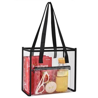 Juvale 2 Pack Clear Stadium Approved Tote Bags, 12x6x12 Large Transparent  Totes with Zippers, Handles for Concerts, Sporting Events, Music Festivals