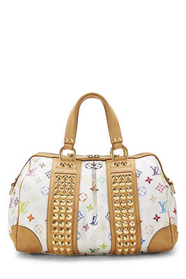 Takashi Murakami x Louis Vuitton White Monogram Multicolore Keepall 45