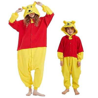 SWEETXIN Adult Kid Unisex Onesie Pajamas Halloween Christmas Sleepwear  Jumpsuit Cosplay Costume Suit for Women and Men (8 Years, Winnie the pooh)  - Yahoo Shopping