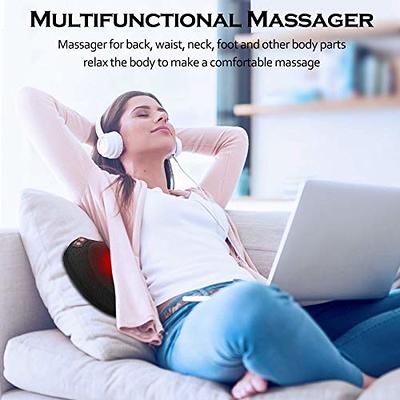 Neck Shoulder Massage with Soothing Heat, Electric Shiatsu Back Massager 3D  Deep Tissue Kneading Massagers for Full Body Muscle Pain Relief Relax,  Christmas Birthday Gift, Black