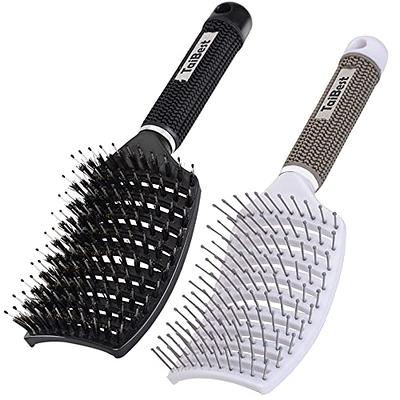 Hair Brush, Boar Bristle Hair Brushes for Women Kids Thick Curly