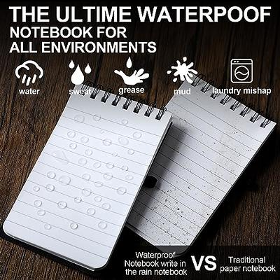 Yeaqee 9 Pcs 3 x 5 Waterproof Notebook with Pen Weatherproof Notepad  Spiral Notebook Tactical Steno Pads Black All Weather Pocket Sized Notepad  Spiral Memo Pads for Outdoor Activities Recording - Yahoo Shopping