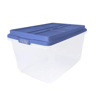 Hefty 72-Qt Hi-Rise Clear Plastic Latch Box with Handles for sale