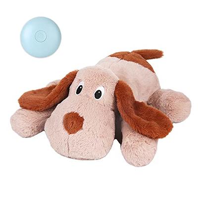 ALL FOR PAWS Dog Stuffed Animals with Heartbeat,Small Dog Toys for Dog  Anxiety Relief,Puppy Behavioral Training Aid Toy Dog Stuff (48cm Brown Dog)