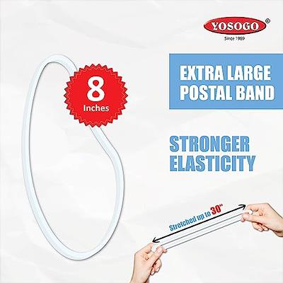 Extra Large 8 Inch Big Postal Rubber Band - White Color Heavy Duty